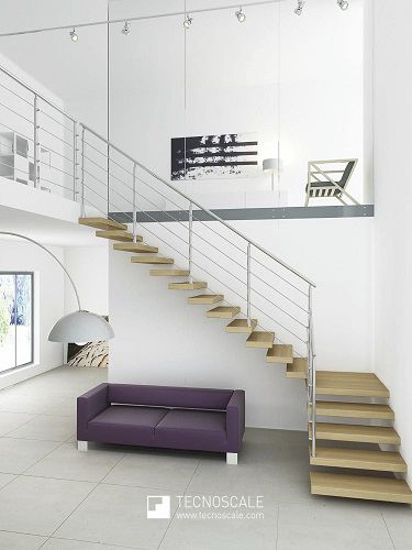 Gerade Treppe - AXOLUTE FLY - TECNOSCALE - viertelgewendelt / halbgewendelt / rundgewendelt