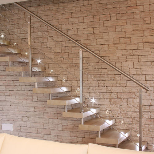 Gerade Treppe - AXOLUTE STEEL - TECNOSCALE - viertelgewendelt / halbgewendelt / rundgewendelt