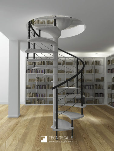 Wendeltreppe - YUBA - TECNOSCALE - Holzstufen / Metallstufen / mit Metallstruktur