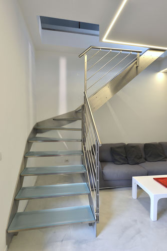 Gerade Treppe - PLANA DIAMOND - TECNOSCALE - viertelgewendelt / halbgewendelt / rundgewendelt