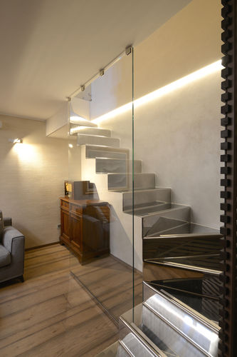 Gerade Treppe - Reflex - scala a nastro - TECNOSCALE - viertelgewendelt / halbgewendelt / schrägverzahnt