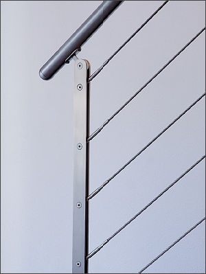 Edelstahlgeländer - BLADE MARINA - TECNOSCALE - Kabel / für den Innenraum / für Treppen