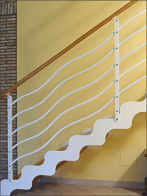 Metallgeländer - ONDA - TECNOSCALE - mit Stangen / für den Innenraum / für Treppen