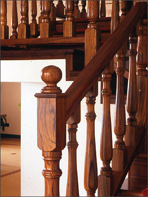 Holzgeländer - LIGNA - TECNOSCALE - mit Stangen / für den Innenraum / für Treppen