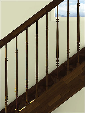 Holzgeländer - STILNOVO - TECNOSCALE - mit Stangen / für den Innenraum / für Treppen