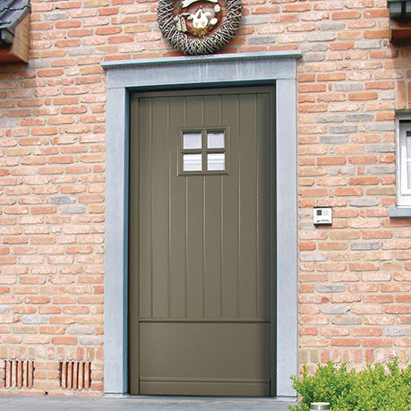 Eingangstür - COTTAGE - l-door - Holz / einflügelig / halbverglast
