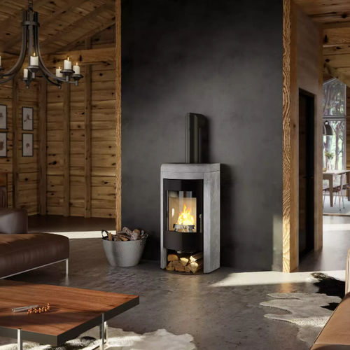 Holz-Kaminofen - LAVI­TA - Rika - 5 kW...10 kW / bodenstehend / modern