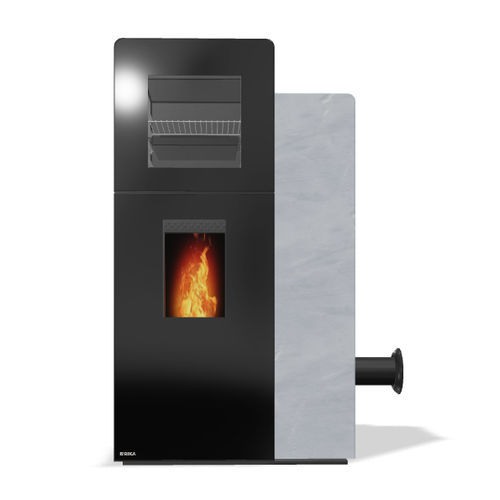 Pelletkaminofen - DOMO BACK - Rika - 0 - 5 kW / 5 kW...10 kW / bodenstehend