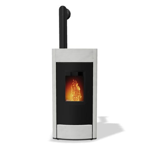 Pelletkaminofen - REVO II - Rika - 8 kW / bodenstehend / modern