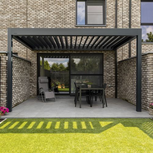 Bioklimatische Pergola - B160 XL - Brustor - angebaut / mit Oberflächenmontage / Aluminium