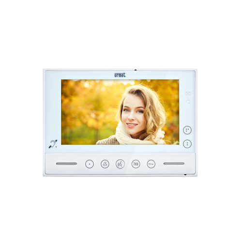 Weiße Video-Türsprechanlage - 1719/1 - urmet - Einbau / für den Innenraum / mit Farbdisplay