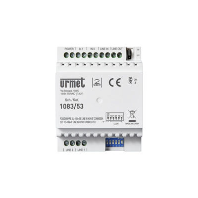 Steuerungsmodul für Hausautomationssystem - 1083/53 - urmet - DIN-Schiene / IP / für den Innenraum