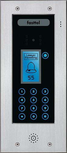 Weiße Audio-Türsprechanlage - WIZARD ELITE ANALOGUE - Fasttel - schwarz / Aluminium / für den Innenraum
