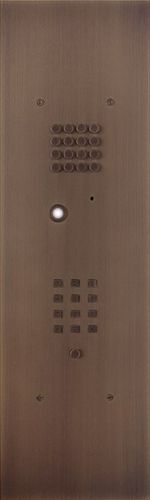 Aluminium-Türstation - WIZARD BRONZE - Fasttel - schwarz / weiß / für Außenbereich