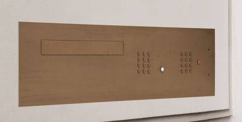 Wandmontierter Briefkasten - LETTERBOX BROANZE - Fasttel - kollektiv / mit integrierter Gegensprechanlage