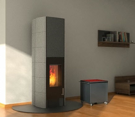 Holz-Kaminofen - T-LINE ECO2 TALL VERSION - Tonwerk Lausen AG - 0 - 5 kW / modern / Metall