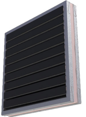 Brandschutz-Wetterschutzgitter - LV - KOOLAIR S.A - Tür / für Trennwand / für Decke