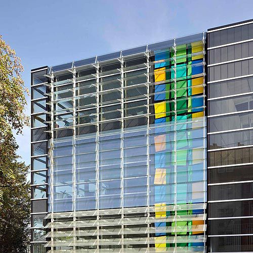 Glas-Sonnenschutzlamelle - CENTER FOR BIOLOGICAL SYSTEMS ANALYSIS, UNIVERSITY OF FREIBU - Schindler - für Fassaden
