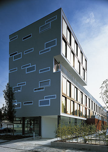 Paneel-Fassadenverkleidung - RESIDENTIAL AND COMMERCIAL BUILDING, WESTENDSTRAßE, MUNICH - Schindler - Holz / gerillt