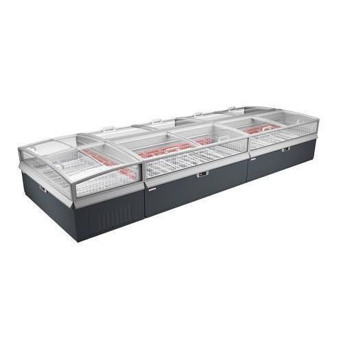 Inselkühlvitrine - MONTREAL SLIM - AHT Cooling Systems GmbH - für Einzelhandel / Metall / mit Schiebetür