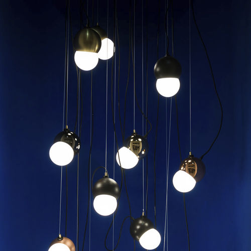 Hängelampe - THE MAGGIE - VISO Lighting - Stahl / Opalglas / modern