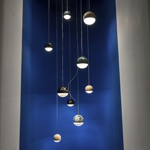 Hängelampe - WANDERING STAR - VISO Lighting - Metall / Glas / Marmor