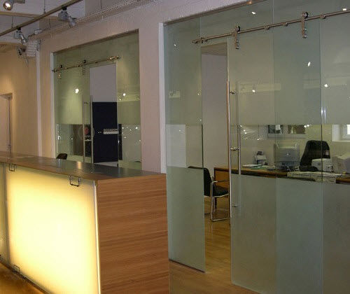 Glasscheibe / ESG Glas - SERISTAL DECOR - Macocco - lichtdurchlässig / satiniert / für Trennwand