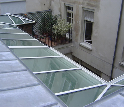 VSG-Glasscheibe - ETCHED PLASTOFLOAT  - Macocco - transparent / satiniert / Ätzgravur
