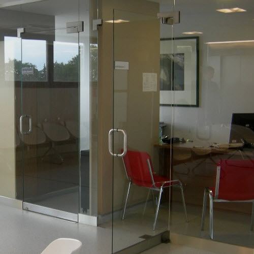 Glasscheibe / ESG Glas - SERISTAL - Macocco - lichtdurchlässig / Ätzgravur / für Trennwand