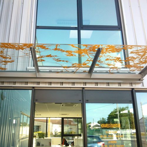 Isolierende Glasscheibe - SERISTAL IMAGE PLASTOFLOAT - Macocco - VSG / mit Doppelverglasung / Ornament