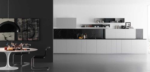 Moderne Küche - Y - Zampieri Cucine - Holz / ohne Griff / lackiert