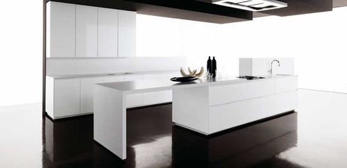 Moderne Küche - GLASs - Zampieri Cucine - Holz / ohne Griff / lackiert