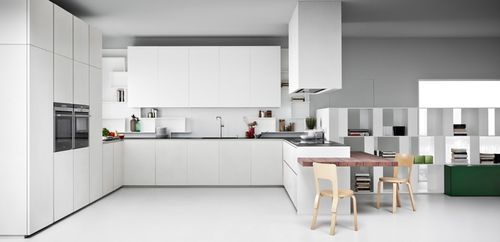 Moderne Küche - LINE K - Zampieri Cucine - Holz / ohne Griff / lackiert