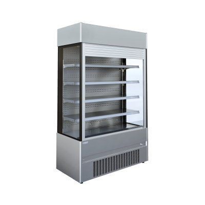 Schrank-Kühlvitrine - CRONUS ELECTRIC SHUTTER - MAFIROL - für Einzelhandel / Edelstahl / mit Tür