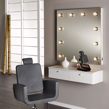 Moderner Schminktisch - CELEBRITY - Medical & Beauty - Glas / aus verchromtem Metall / wandmontiert