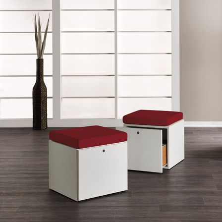 Modernes Sitzkissen - MAGIC BOX - Medical & Beauty - Holz / mit Stauraum / für Empfangsbereich