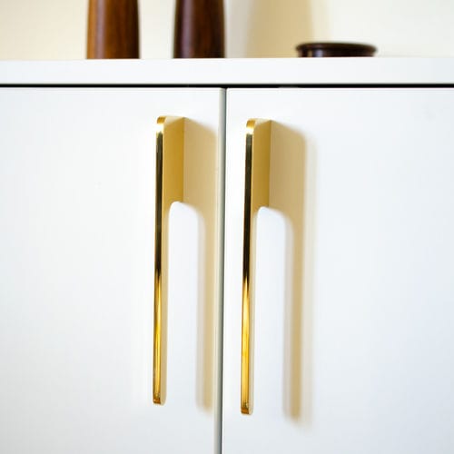 Möbelgriff / gebürstetes Messing - LINE 200 - B&B Sweden, Bäccman & Berglund Sweden - poliertes Messing