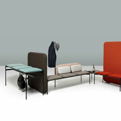 Modulare Polsterbank - SNAKE - Diemme - modern / HPL / lackiertes Metall