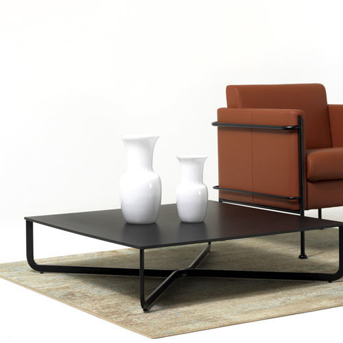 Moderner Couchtisch - XL - Diemme - Nussbaum / Holzfurnier / Metall
