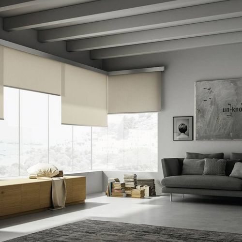 Jalousie für Fenster - ROLL CINQUE - TAO DESIGN - Trevira CS® / feuerfester Stoff / Gewebe mit PVC-Beschichtung