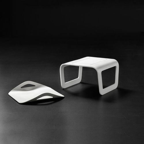 Moderner Couchtisch - SULA  - TAO DESIGN - Stahl / Gestell aus Stahl / rechteckig