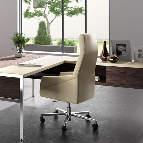 Moderner Chefsessel - RAY  - Ofifran - Leder / Stoff / Aluminium