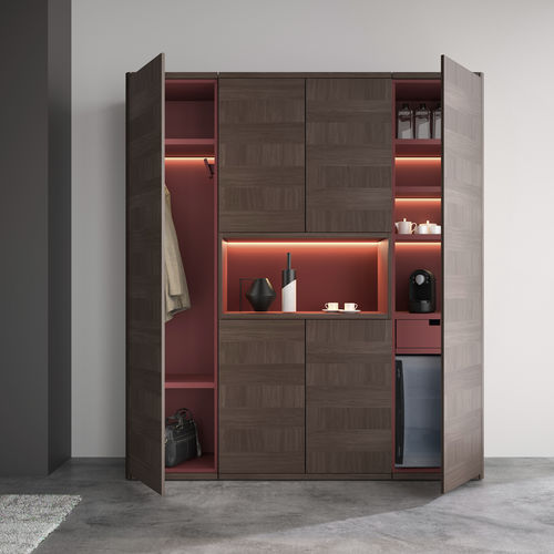 Hoher Aktenschrank - ARTDECO - Ofifran - Holz / mit Flügeltür / modular