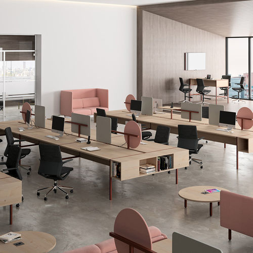 Schreibtisch für Open Space - PIEM - Ofifran - bodenstehend / für mehrere Personen / modern