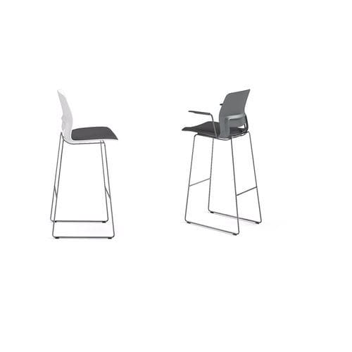 Moderner Hocker - EASY - Ofifran - Stoff / Gestell aus Metall / mit Kufengestell