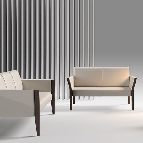 Modernes Sofa - RAY  - Ofifran - Leder / ergonomisch / grau