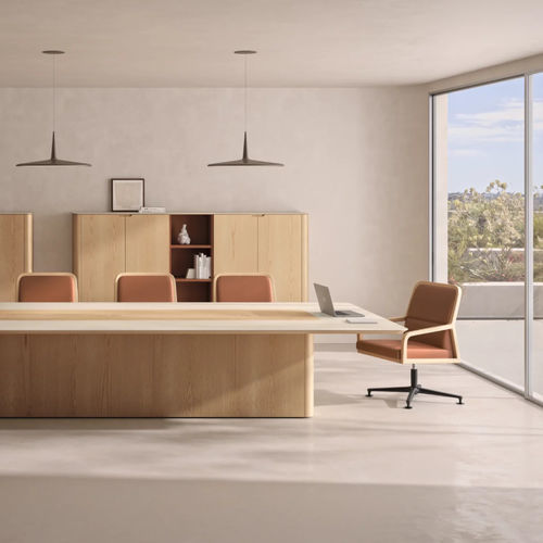 Design-Besucherstuhl - ILIUS - Ofifran - für den Innenraum / Stoff / Gestell aus Holz