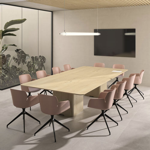 Moderner Besprechungstisch - BOSCO - Ofifran - Holz / Gestell aus Holz / rechteckig