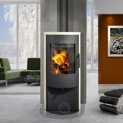 Holz-Kaminofen - ALPERA  - ROMOTOP - modern / Keramik