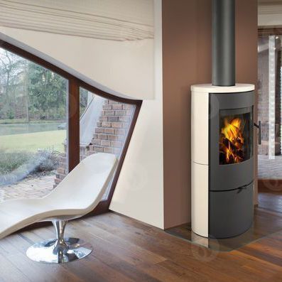 Holz-Kaminofen - EVORA - ROMOTOP - modern / Keramik